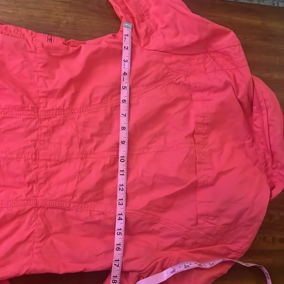 COLE HAAN W's Crinkled cotton/nylon rain coat /Size: M Red - Picture 9 of 9